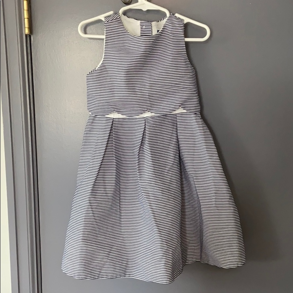 Janie and Jack Navy and White Striped Dress